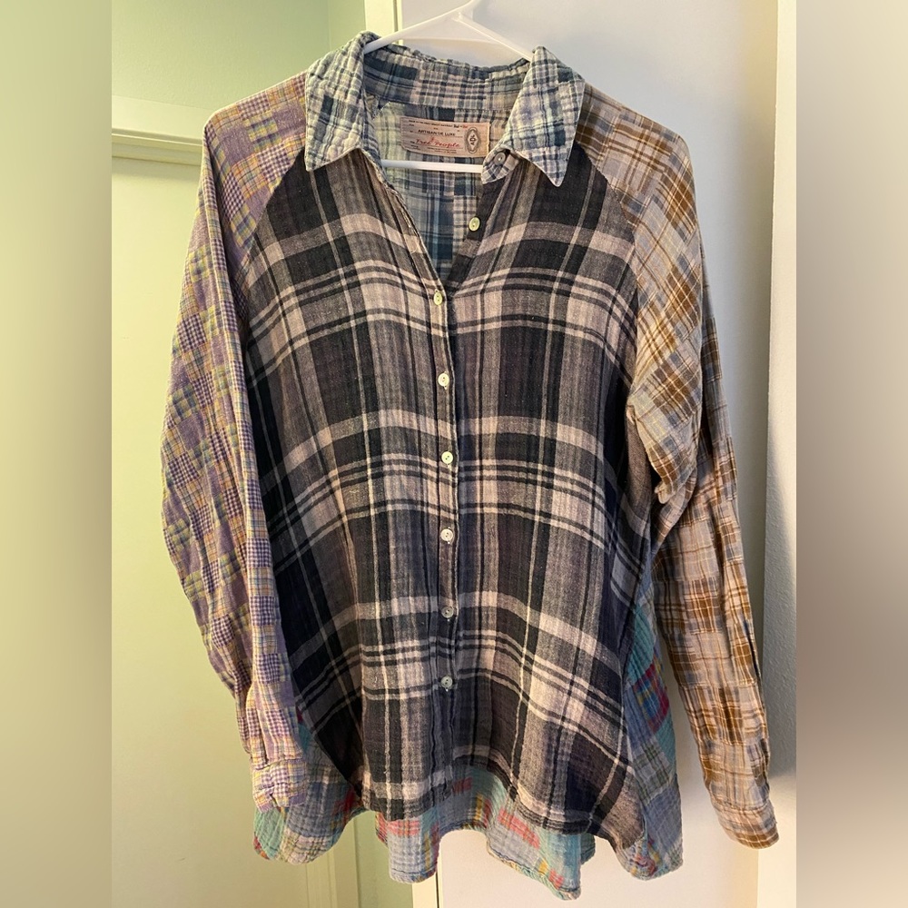 Free people plaid shirt